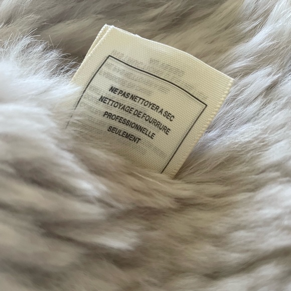 JUNE - Genuine Dyed Rabbit Fur and Suede Jacket w/ front angled pockets - XS - Picture 12 of 12